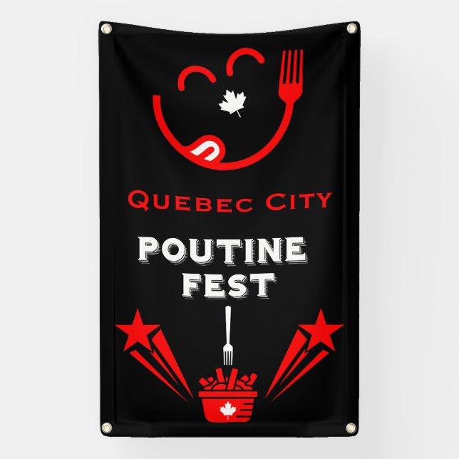 Canadian Poutine Festival Banner (Vertical)