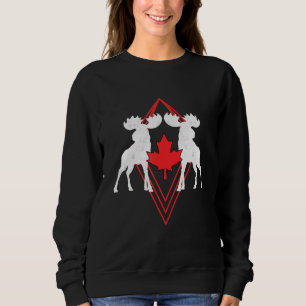 Canadian Pride Day Maple Leaf Moose Sweatshirt