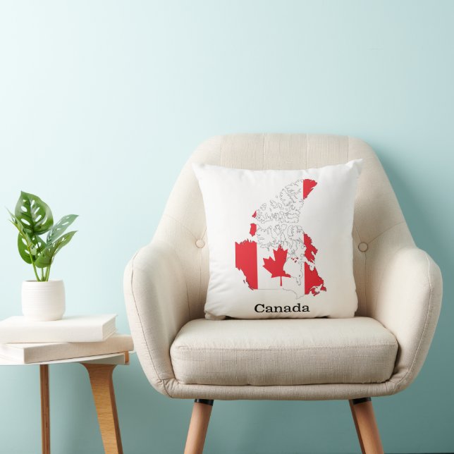 Canadian Pride Flag Within the Map Cushion (Chair)