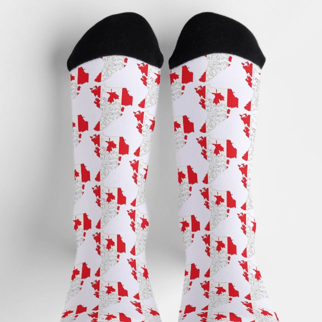 Canadian Pride Flag Within the Map Socks (Top)
