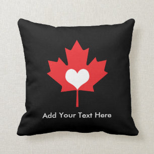 Canadian Pride - I Love Canada Maple Leaf Cushion