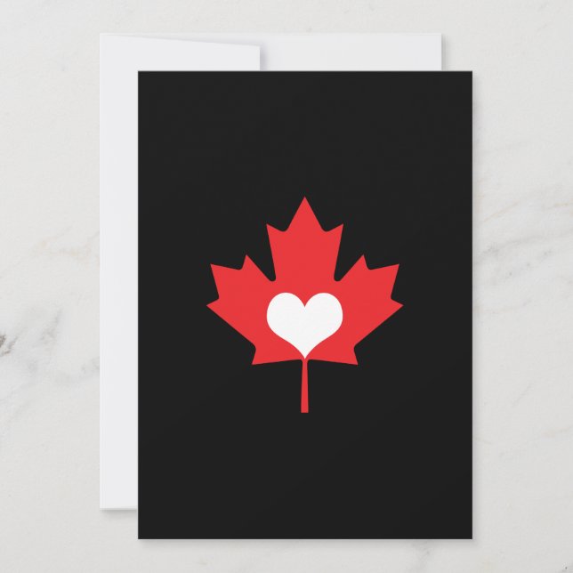 Canadian Pride - I Love Canada Maple Leaf Invitation (Front)