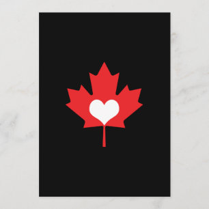 Canadian Pride - I Love Canada Maple Leaf Invitation