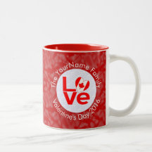 Canadian Red LOVE Flag Personalised