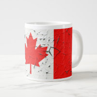 Canadian Red Maple Leaf CANADA Peeling Paint looks