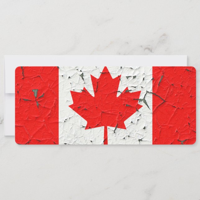 Canadian Red Maple Leaf CANADA Peeling Paint style (Front)