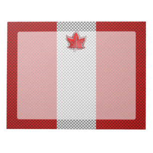 Canadian Red Maple Leaf in Carbon Fibre looks Notepad