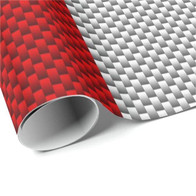 Canadian Red Maple Leaf in Carbon Fibre looks Wrapping Paper (Roll Corner)