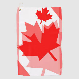 Canadian red Maple Leaf Layered Style CANADA Golf Towel