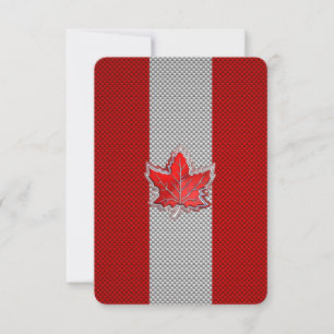 Canadian Red Maple Leaf on Carbon Fibre Print