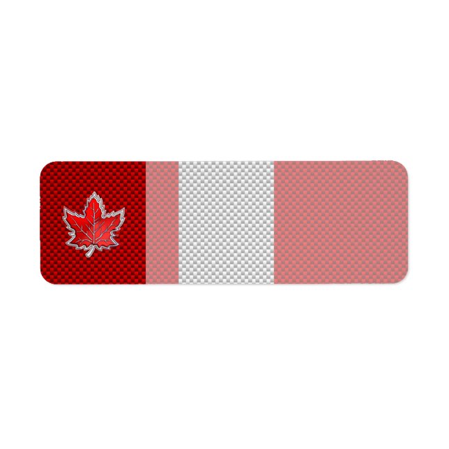 Canadian Red Maple Leaf on Carbon Fibre Print (Front)