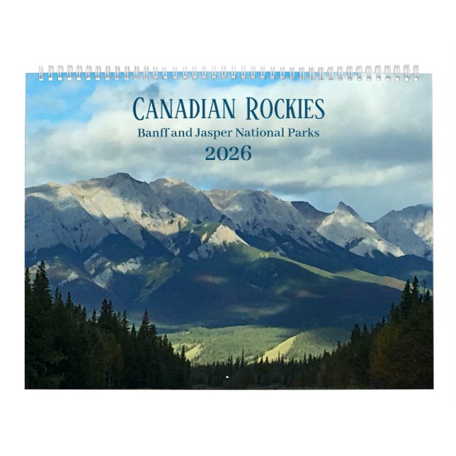 Canadian Rockies Photographic 12-Month 2026  Calendar (Cover)