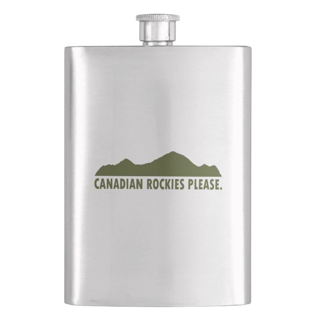 Canadian Rockies Please Hip Flask (Front)