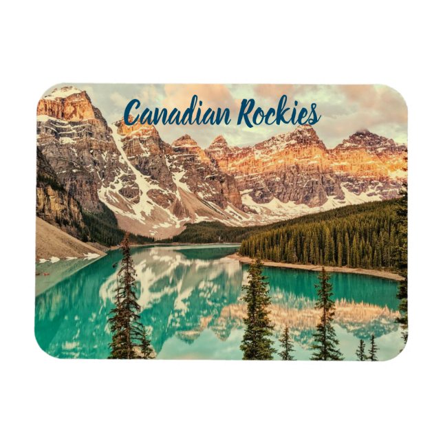 Canadian Rockies stylised Magnet (Horizontal)