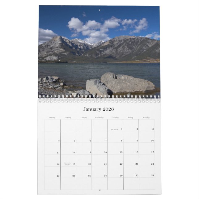 Canadian Rocky Mountains Calendar (Jan 2026)