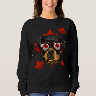 Canadian Rottweiler Dog Maple Leaf Patriotic Canad Sweatshirt