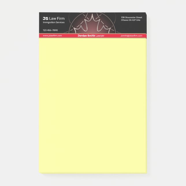 Canadian Services Notes (Front)