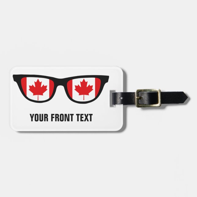 Canadian Shades custom luggage tag (Front Horizontal)