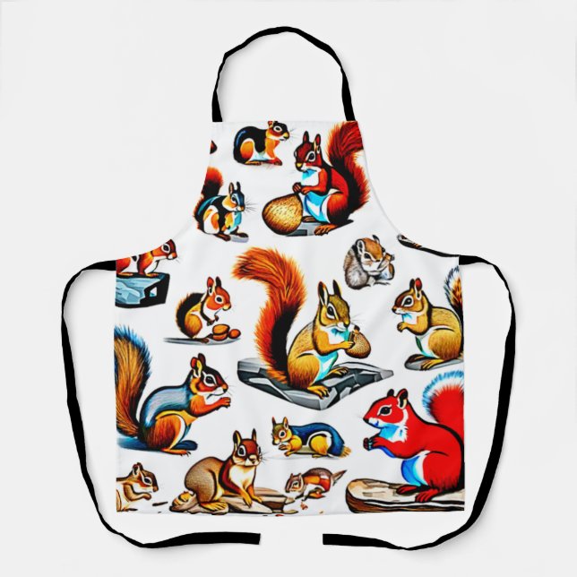Canadian Squirrels and Chipmunks Design Apron (Front)
