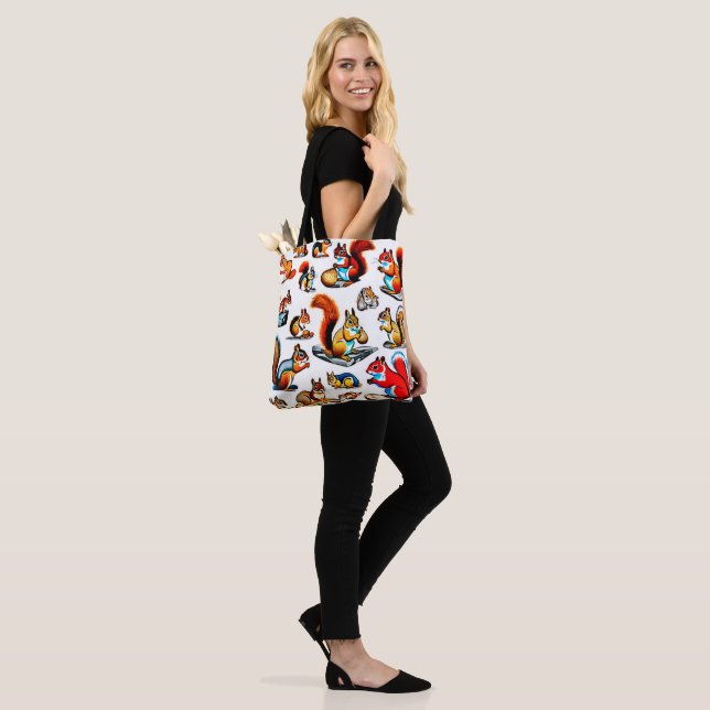 Canadian Squirrels and Chipmunks Design Tote Bag (On Model)