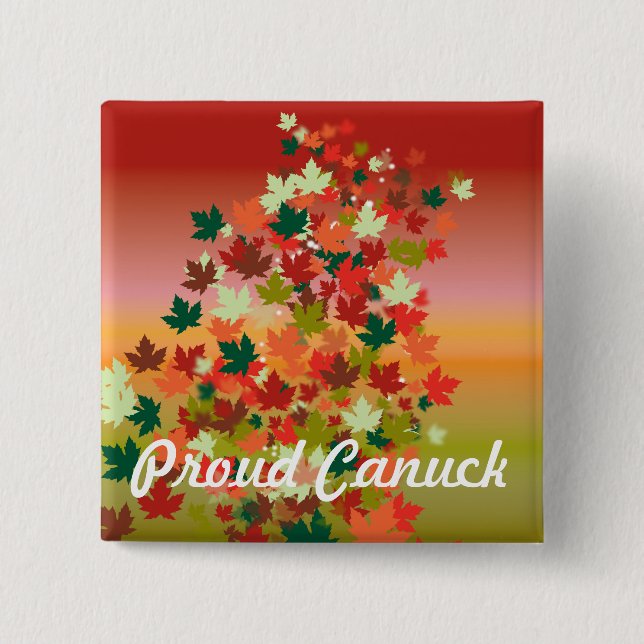 Canadian Sunset 15 Cm Square Badge (Front)