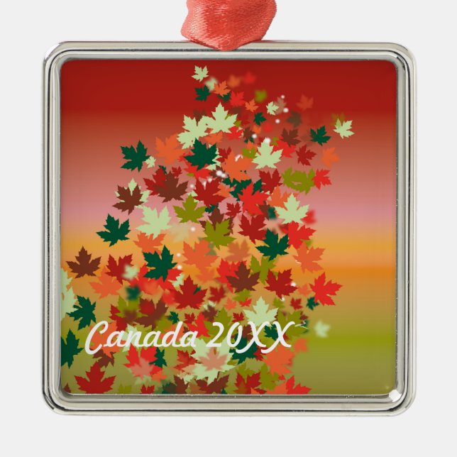Canadian Sunset Metal Tree Decoration (Front)