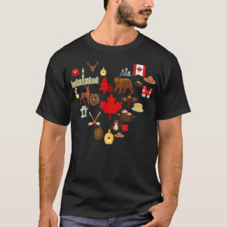Canadian Symbols Canada Flag Maple Leaf RCMP T-Shirt