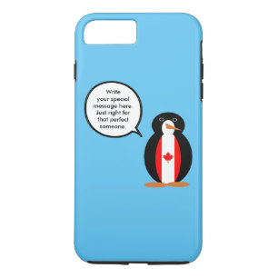 Canadian Talking Ms Penguin Personalised Case-Mate iPhone Case