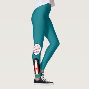 Canadian Talking Ms Penguin Personalised Leggings