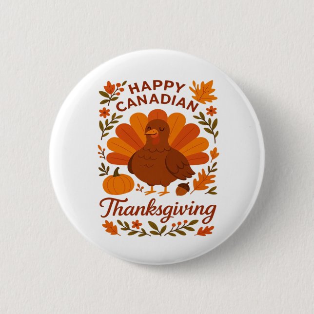 Canadian Thanksgiving Autumn Celebration Classic T 6 Cm Round Badge (Front)