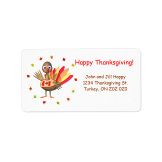 Canadian Thanksgiving Baby Turkey Label