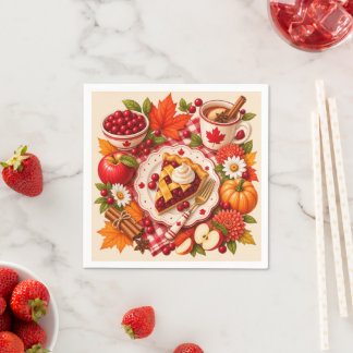Canadian Thanksgiving Pie Social Napkin