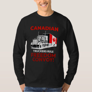 Canadian Truckers Rule Freedom Convoy 2022 Canada  T-Shirt