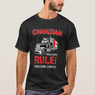 Canadian Truckers Rule Freedom Convoy 2022 Support T-Shirt