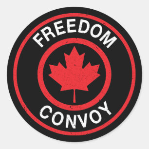 Canadian Truckers Rule -freedom convoy Canada 2022 Classic Round Sticker
