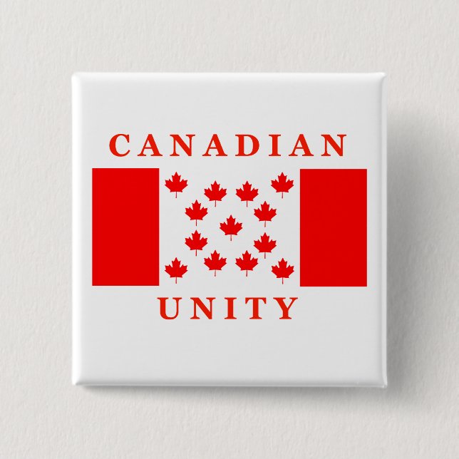 Canadian Unity 15 Cm Square Badge (Front)