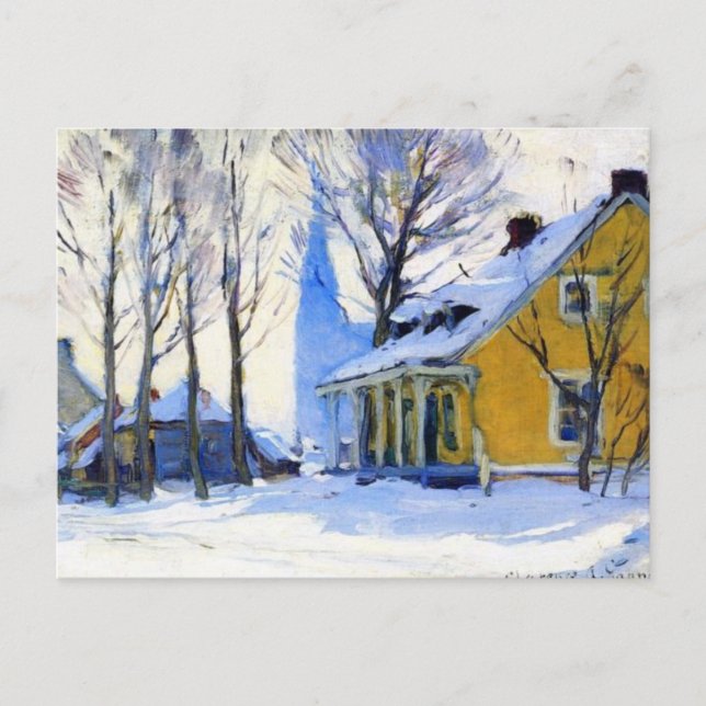 Canadian Village.  Grey Day   Holiday Postcard (Front)