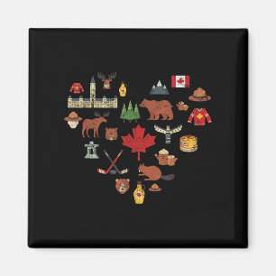 Canadian Vintage Symbols Canada Flag Maple Leaf Rc Magnet