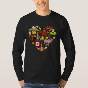 Canadian Vintage Symbols Canada Flag Maple Leaf T-Shirt