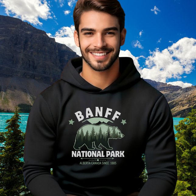 Canadian Wilderness – Banff Bear Illustration  Hoodie (Creator Uploaded)