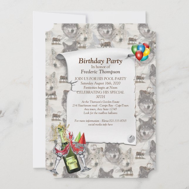 Canadian Wildlife Invitation (Front)