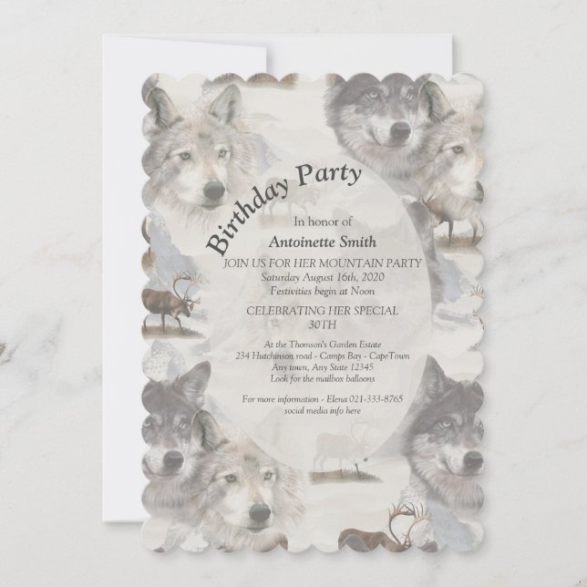 Canadian Wildlife Invitation (Front)