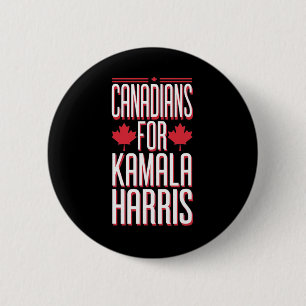 Canadians For Kamala Harris Pro America Election G 6 Cm Round Badge