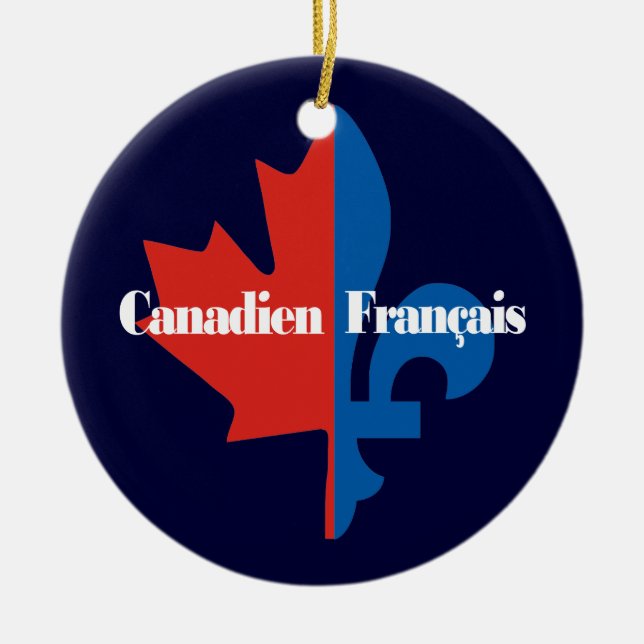 Canadien Francais Ceramic Tree Decoration (Front)
