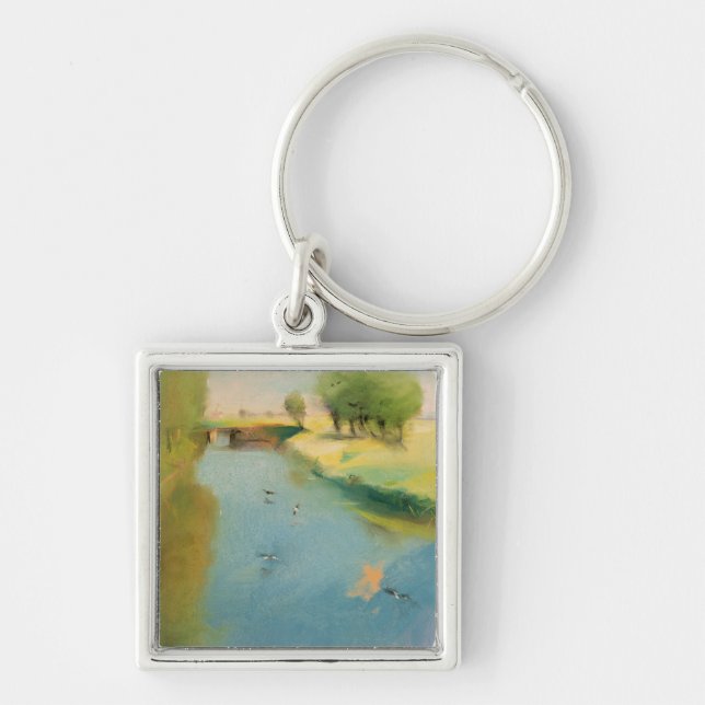 Canal, 1897 (pastel on canvas) key ring (Front)