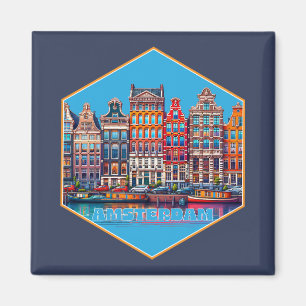 Canal Amsterdam Netherland Europe Magnet