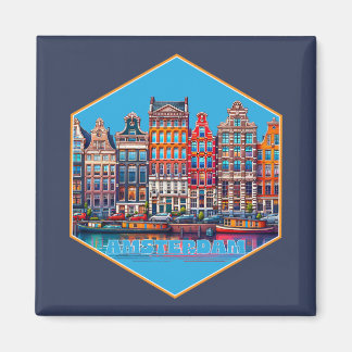 Canal Amsterdam Netherland Europe Magnet