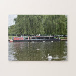 Canal Boat and Swans on the River Avon England UK Jigsaw Puzzle<br><div class="desc">Puzzle features an original photograph of a canal boat and swans on the River Avon in Stratford Upon Avon, Warwickshire, United Kingdom. Lots of additional illustrated and photo puzzles are also available from this shop. If you don't see the puzzle you're looking for, please contact Rebecca to have something designed...</div>