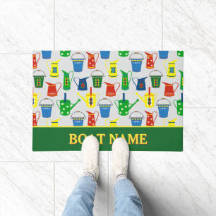 Canal Boat Narrowboat Name Patterned Doormat