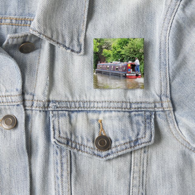 CANAL BOATS 15 CM SQUARE BADGE (In Situ)